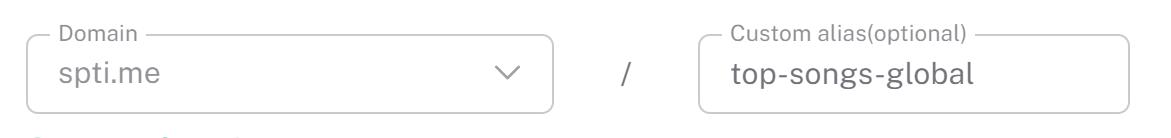 Custom Short Link for Spotify