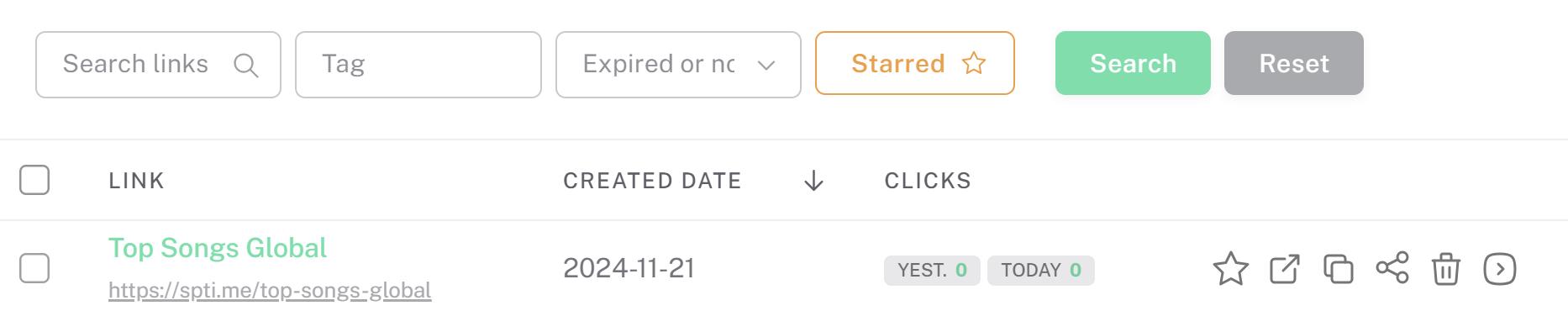 Save Shortened Spotify Link